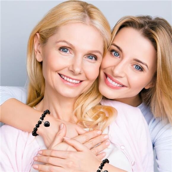 Healing Crystal Bracelet - 8mm Gemstone Beads with Love Heart Charm Perfect Gift - Picture 2 of 8